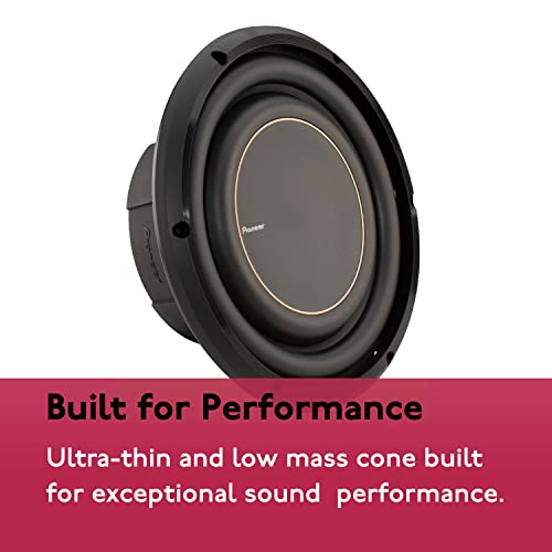 PIONEER TS-D10LS2 - Powerful 10-inch Shallow Subwoofer, 1300 Watts Peak PowerSingle 2 Ohms Voice Coil and Compact Design for Deep Bass,Black PIONEER TS-D10LS2 - Powerful 10-inch Shallow Subwoofer, 1300 Watts Peak PowerSingle 2 Ohms Voice Coil and Compact Design for Deep Bass,Black